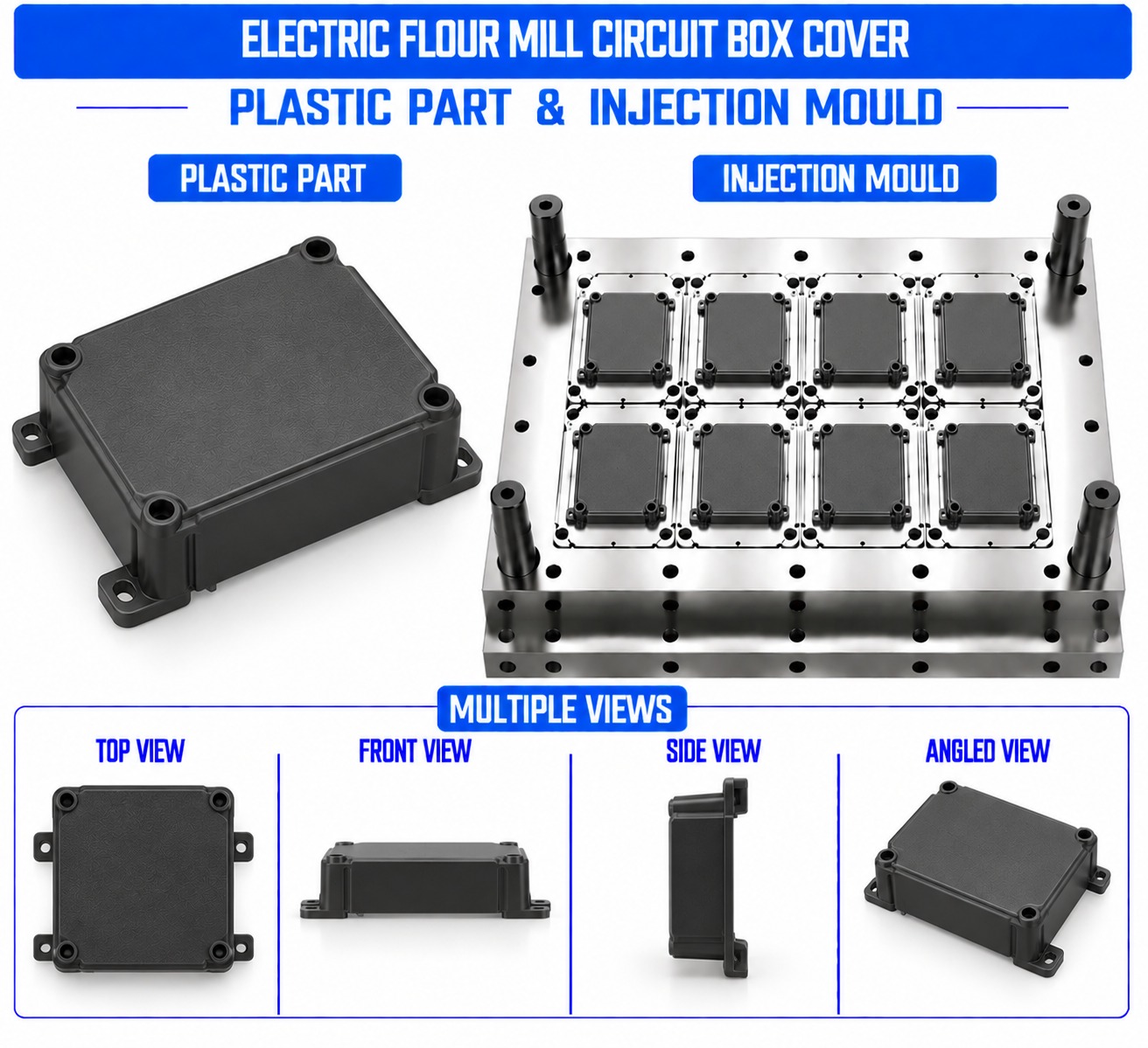 Electric Flour Mill Plastic Circuit Box Cover Mould and Moulding Service